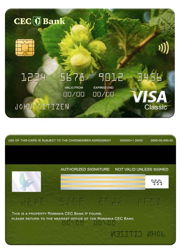 Romania CEC Bank visa classic card